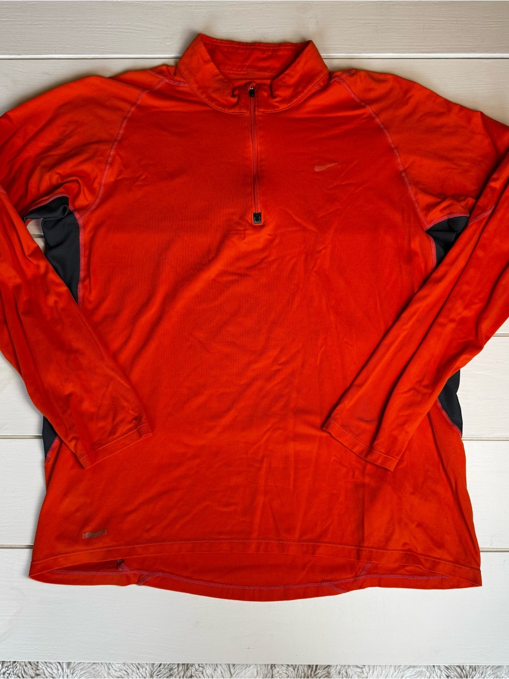 Nike Bright Orange Half-Zip Long Sleeve Pullover